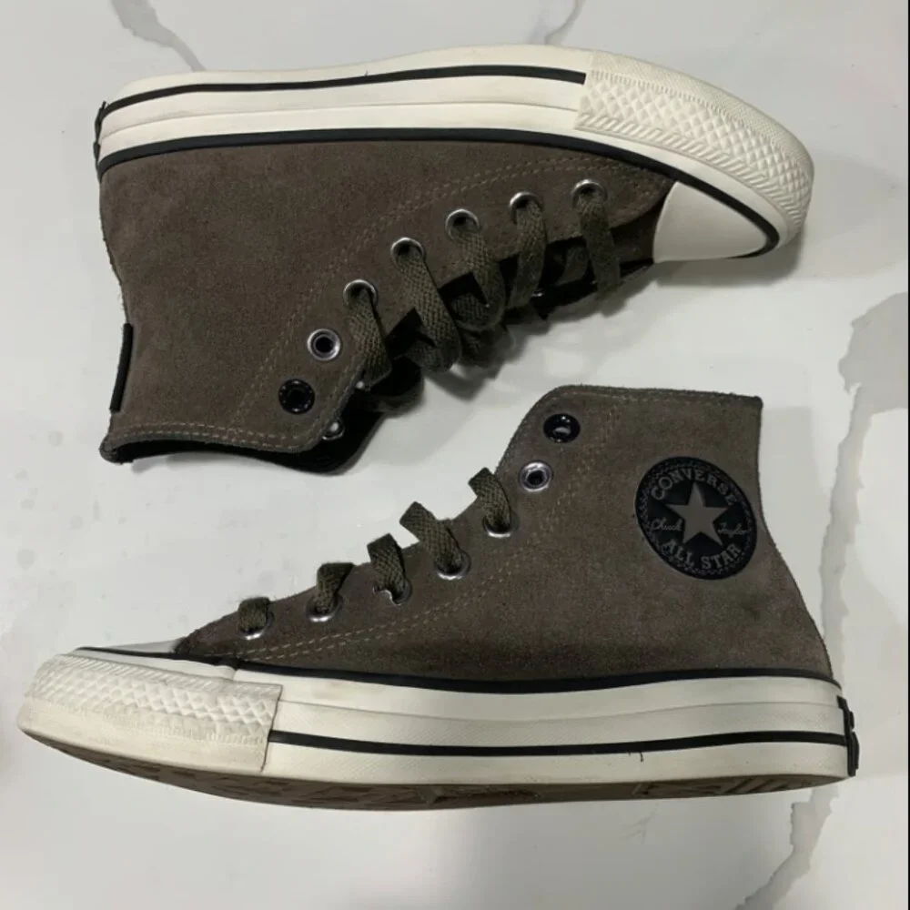 Converse Chuck Taylor Suede Engine Smoke Boys Shoe High Sneakers Size 3Y